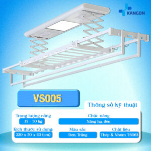 Giàn phơi áo quần thông minh Kangon VS005