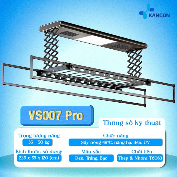 Giàn phơi đồ thông minh Kangon VS007 - Hình ảnh 2